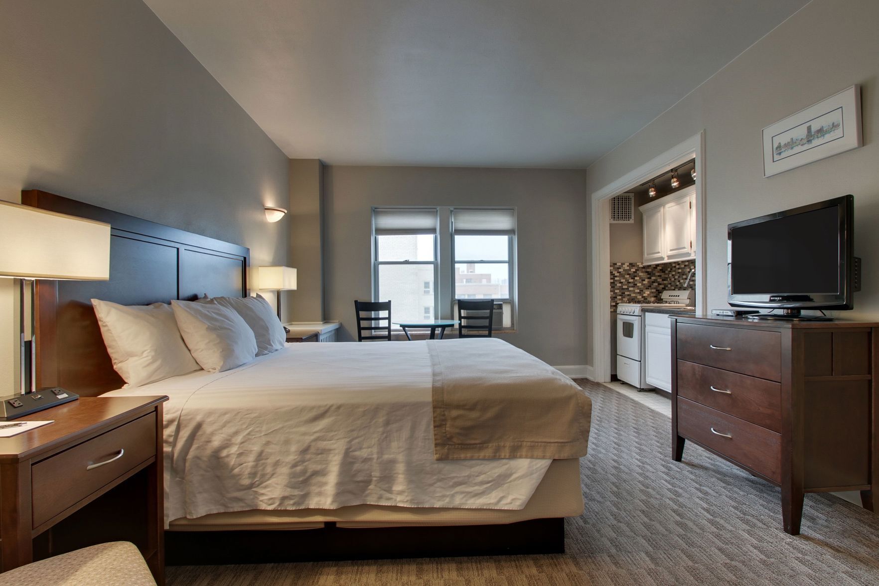 Premium bedding, individually decorated, individually furnished, desk