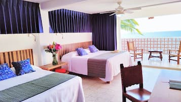 Superior Room, Ocean View | Premium bedding, in-room safe, desk, iron/ironing board