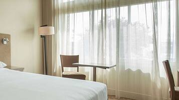 In-room safe, desk, laptop workspace, iron/ironing board
