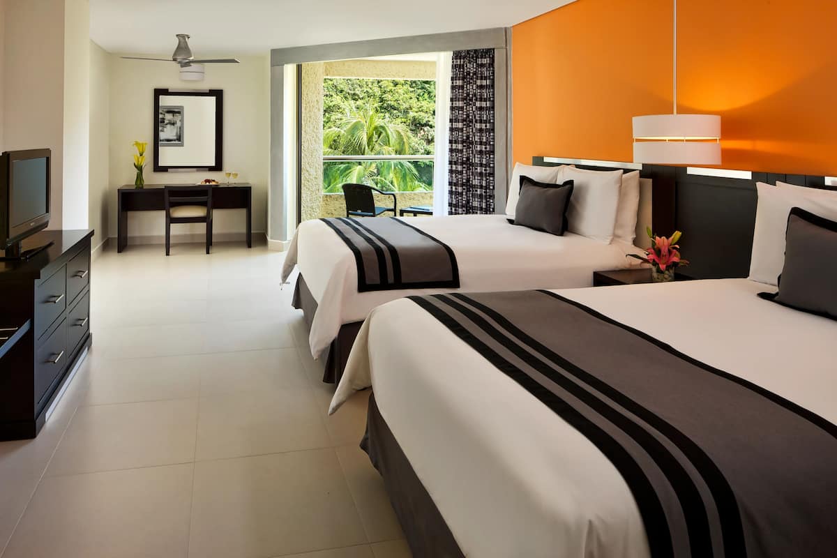 Deluxe Room, 2 Double Beds (Tropical View) | 1 bedroom, down comforters, minibar, in-room safe