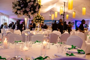 Outdoor wedding area