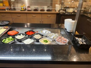 Daily buffet breakfast for a fee