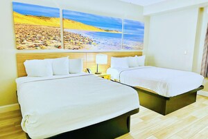 Room, 2 Queen Beds, Wheelchair Accessible, Non Smoking | Desk, blackout drapes, iron/ironing board, free cribs/infant beds