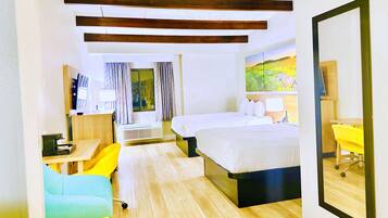 Room, 2 Queen Beds, Non Smoking | Desk, blackout curtains, iron/ironing board, free cots/infant beds
