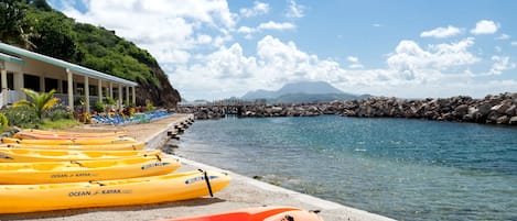 On the beach, beach towels, scuba diving, snorkelling