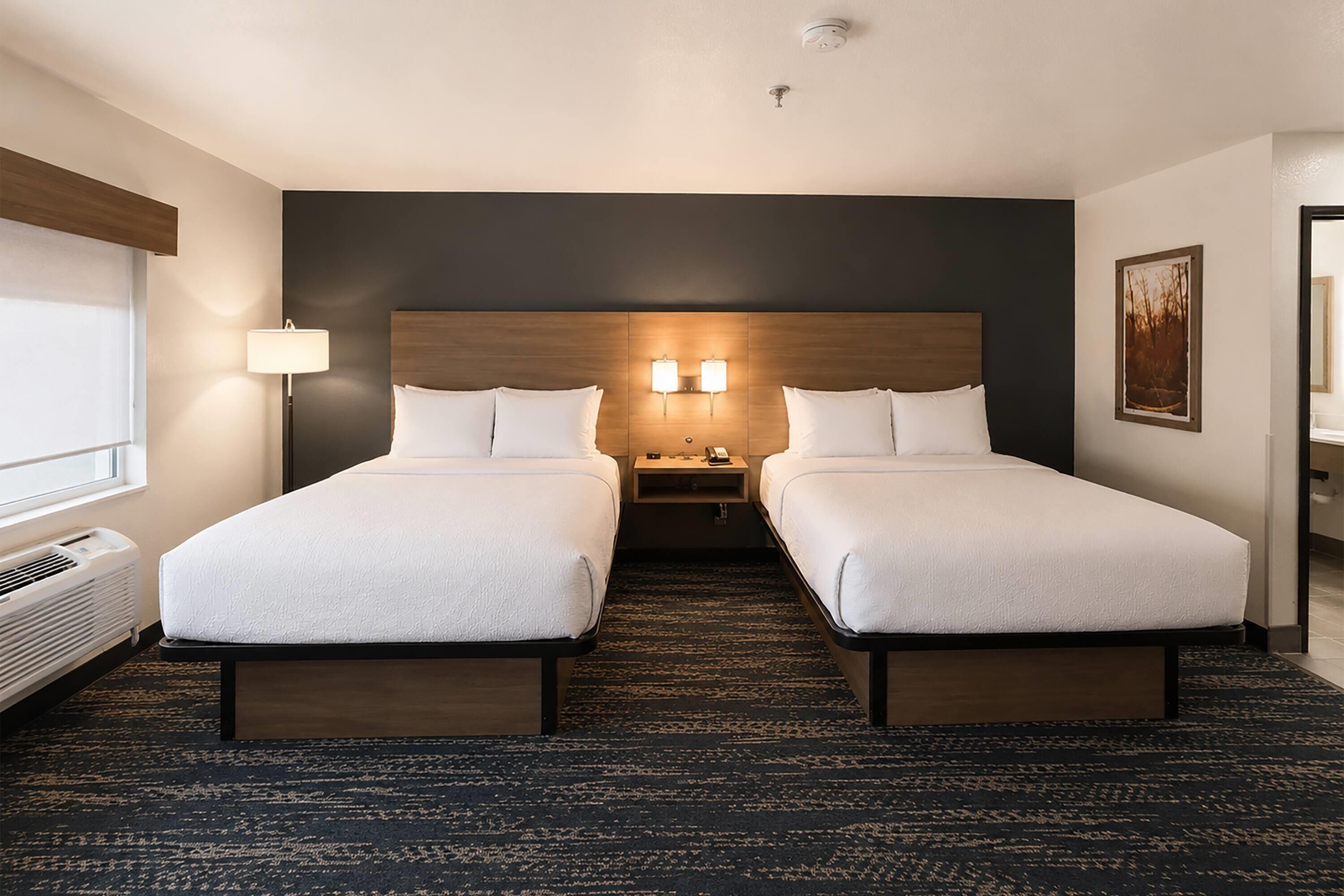 Room, 2 Queen Beds, Non Smoking | Premium bedding, desk, blackout drapes, iron/ironing board