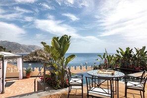 Suite, 2 Bedrooms (Ionica Pool Suite) | Down duvets, minibar, in-room safe, individually furnished