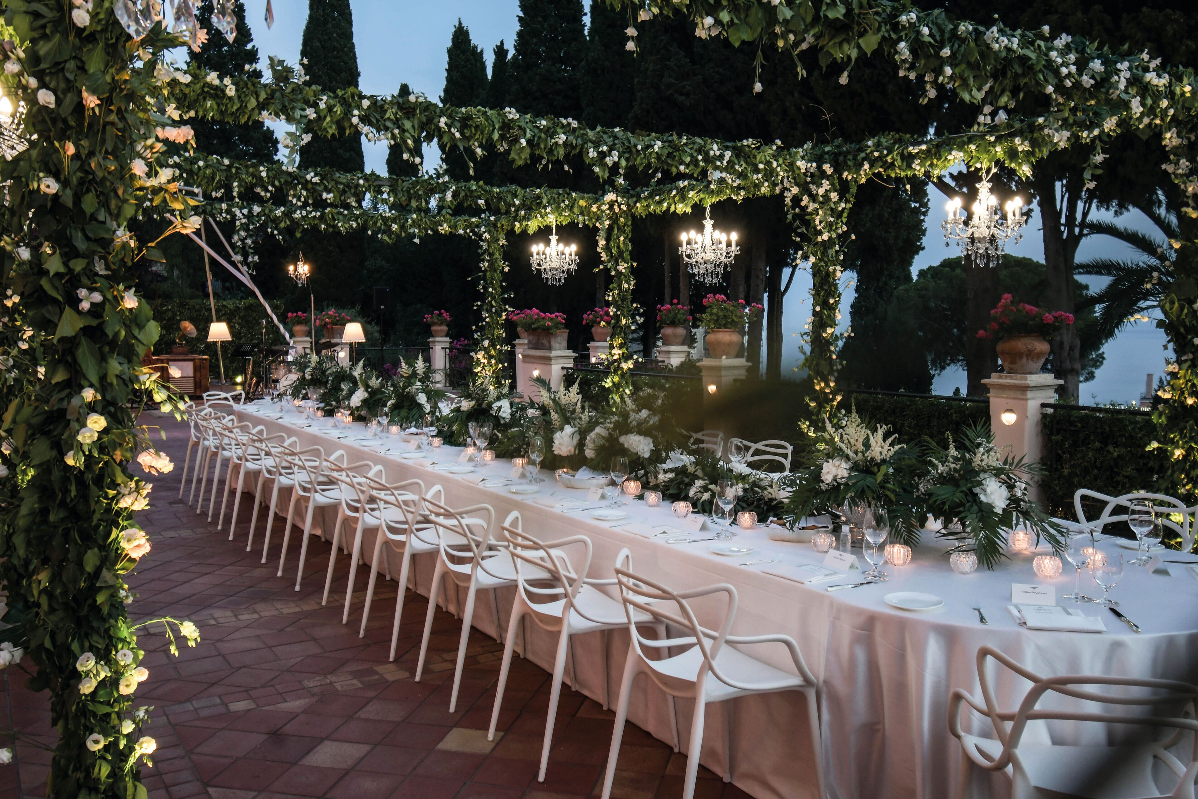 outdoor wedding area