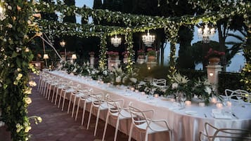 Outdoor wedding area