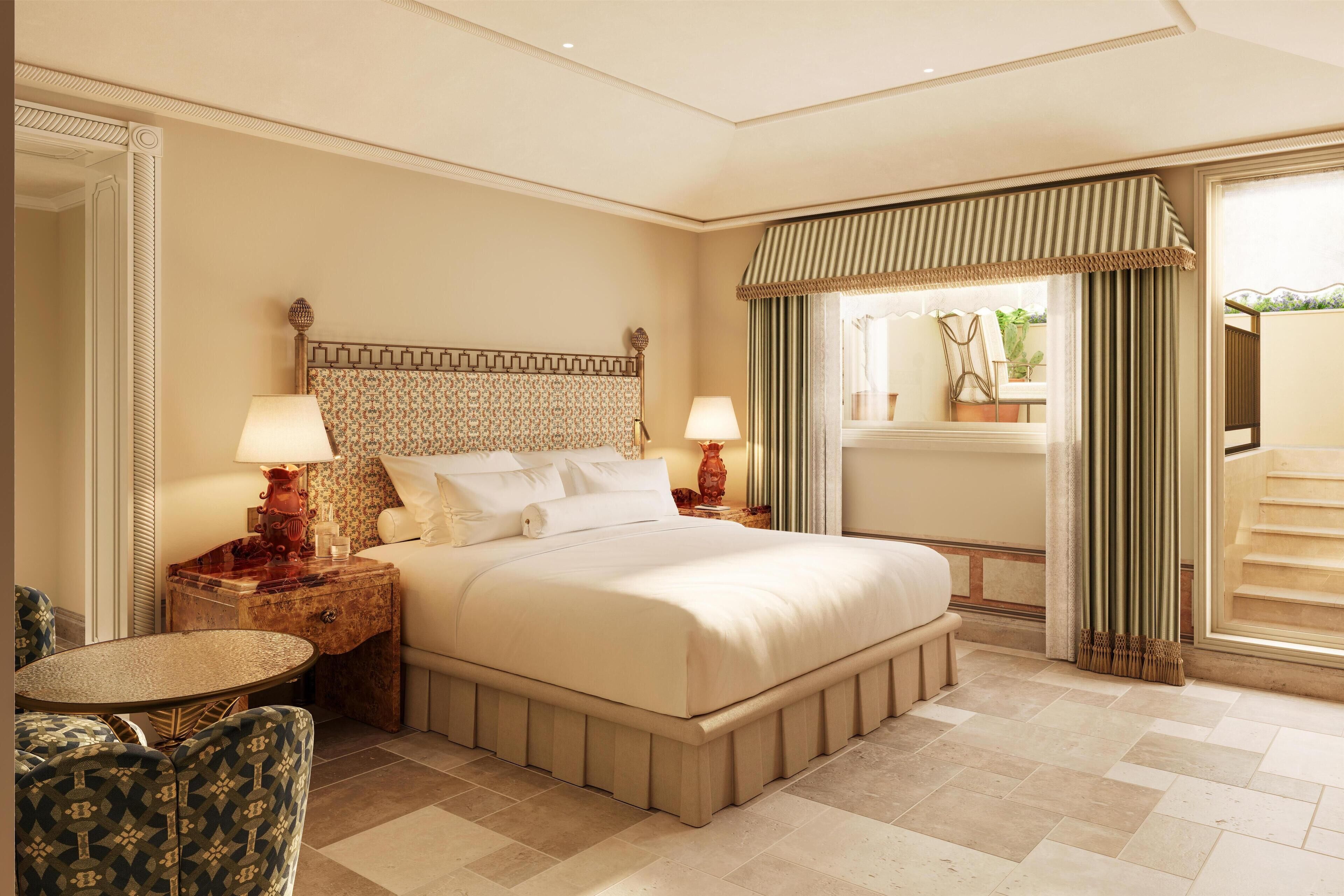 Habitación superior (Villa Timeo) | Ropa de cama de alta calidad, edredón y minibar 