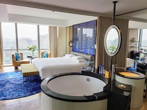1 chambre, literie de qualité, couette en duvet, minibar