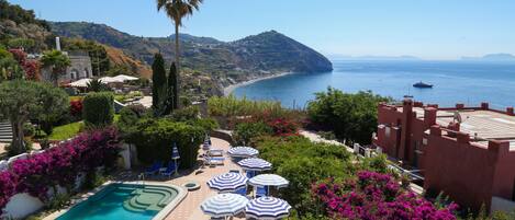 Außenpool, geöffnet von 08:00 Uhr bis 20:00 Uhr, Sonnenschirme