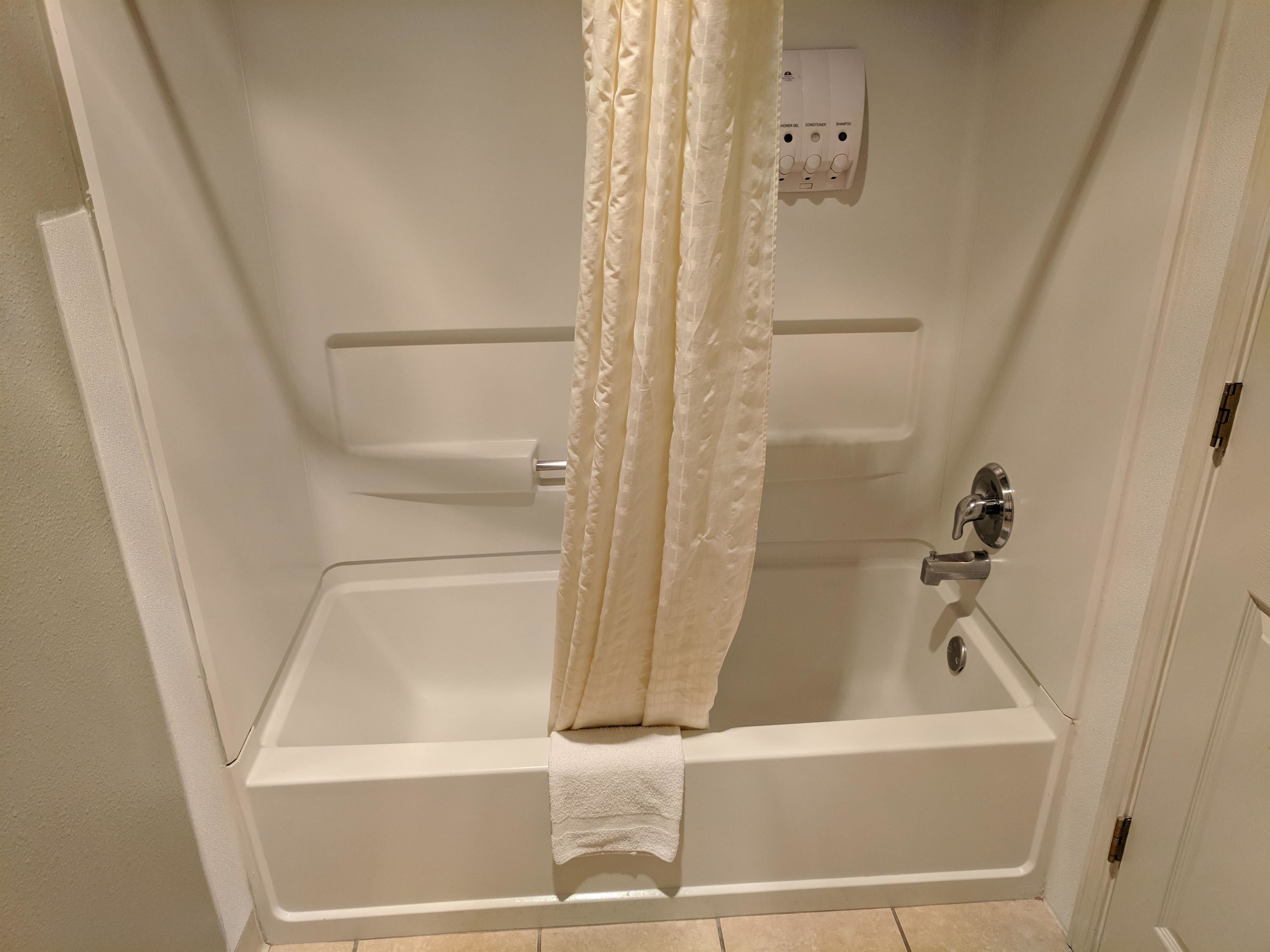 Free toiletries, hair dryer, towels