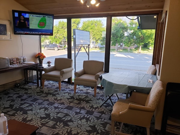 Vue depuis lâhĂ©bergement