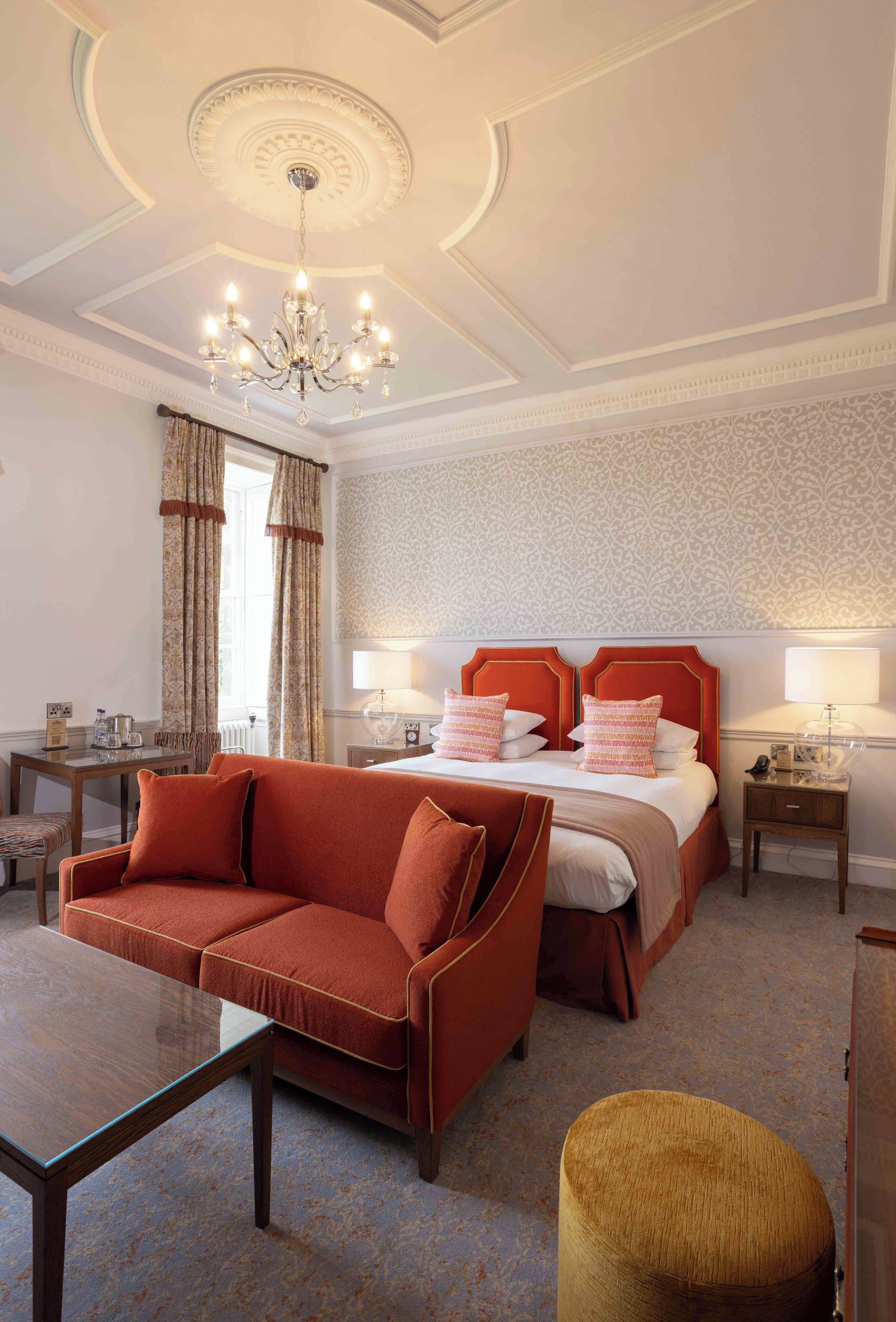 Premium bedding, down duvets, pillow-top beds, individually decorated