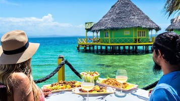 Breakfast, lunch, dinner served; Mediterranean cuisine, sea views