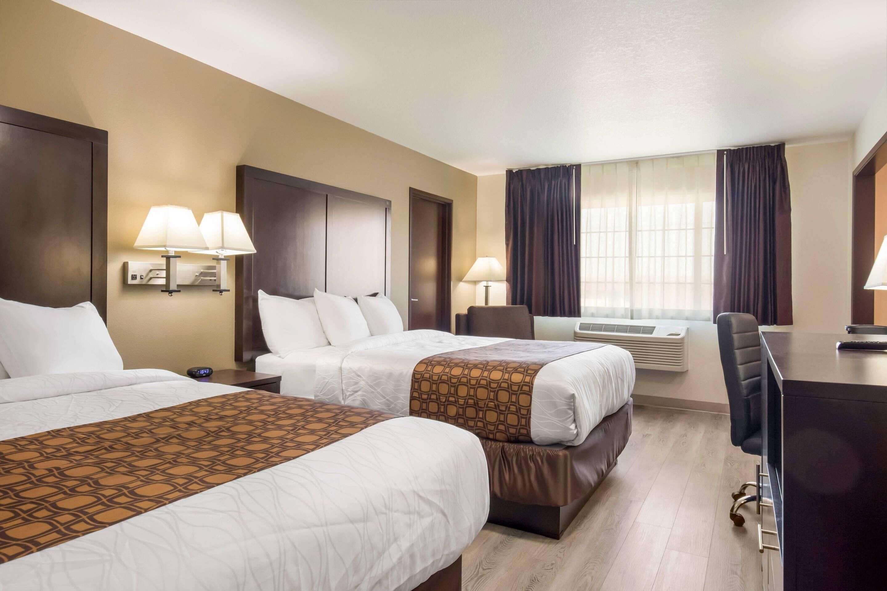 Standard Room, 2 Queen Beds, Non Smoking | Desk, blackout drapes, free WiFi, bed sheets