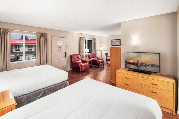 Suite, 2 Queen Beds | Desk, iron/ironing board, free WiFi, bed sheets