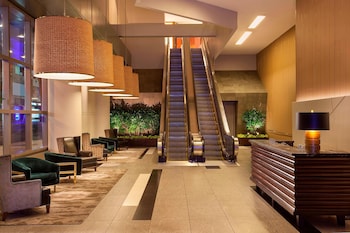 Hotel entrance and lobby at The Westin New York at Times Square