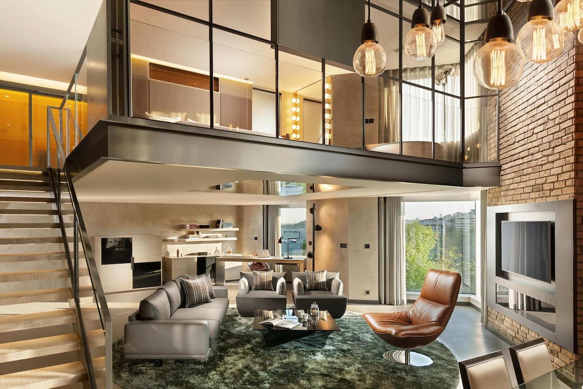 Loft Prestigio, 1 cama matrimonial, en esquina | Ropa de cama hipoalergénica y minibar