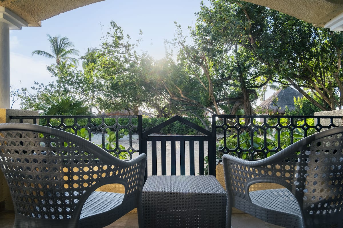Vue sur la plage ou lâocĂ©an