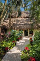 Outdoor treatment areas, body treatments, hydrotherapy, aromatherapy