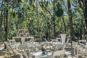 Outdoor wedding area
