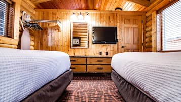 Deluxe-FerienhĂŒtte | Allergikerbettwaren, Zimmersafe, VerdunkelungsvorhĂ€nge