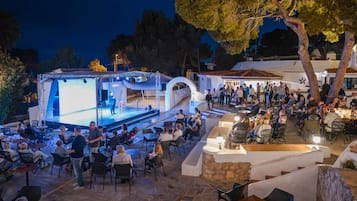 Outdoor banquet area