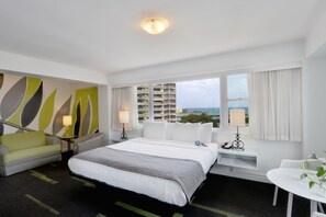 Deluxe Room, 1 King Bed with Sofa bed, Ocean View | In-room safe, desk, laptop workspace, blackout drapes