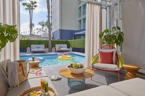Room, 2 Double Beds, Pool View | View from room
