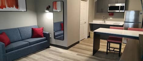 Suite, 1 Bedroom, Non Smoking | Desk, laptop workspace, iron/ironing board, free WiFi