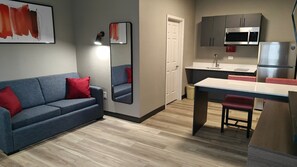 Suite, 1 Bedroom, Non Smoking | Desk, laptop workspace, iron/ironing board, free WiFi - Hawthorn Extended Stay by Wyndham DFW Airport North (Irving)