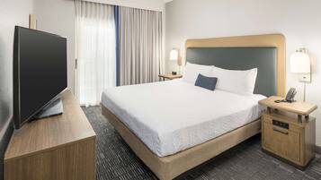 1 bedroom, desk, laptop workspace, blackout drapes