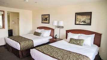 Standard Room, 2 Queen Beds | Desk, blackout drapes, soundproofing, iron/ironing board