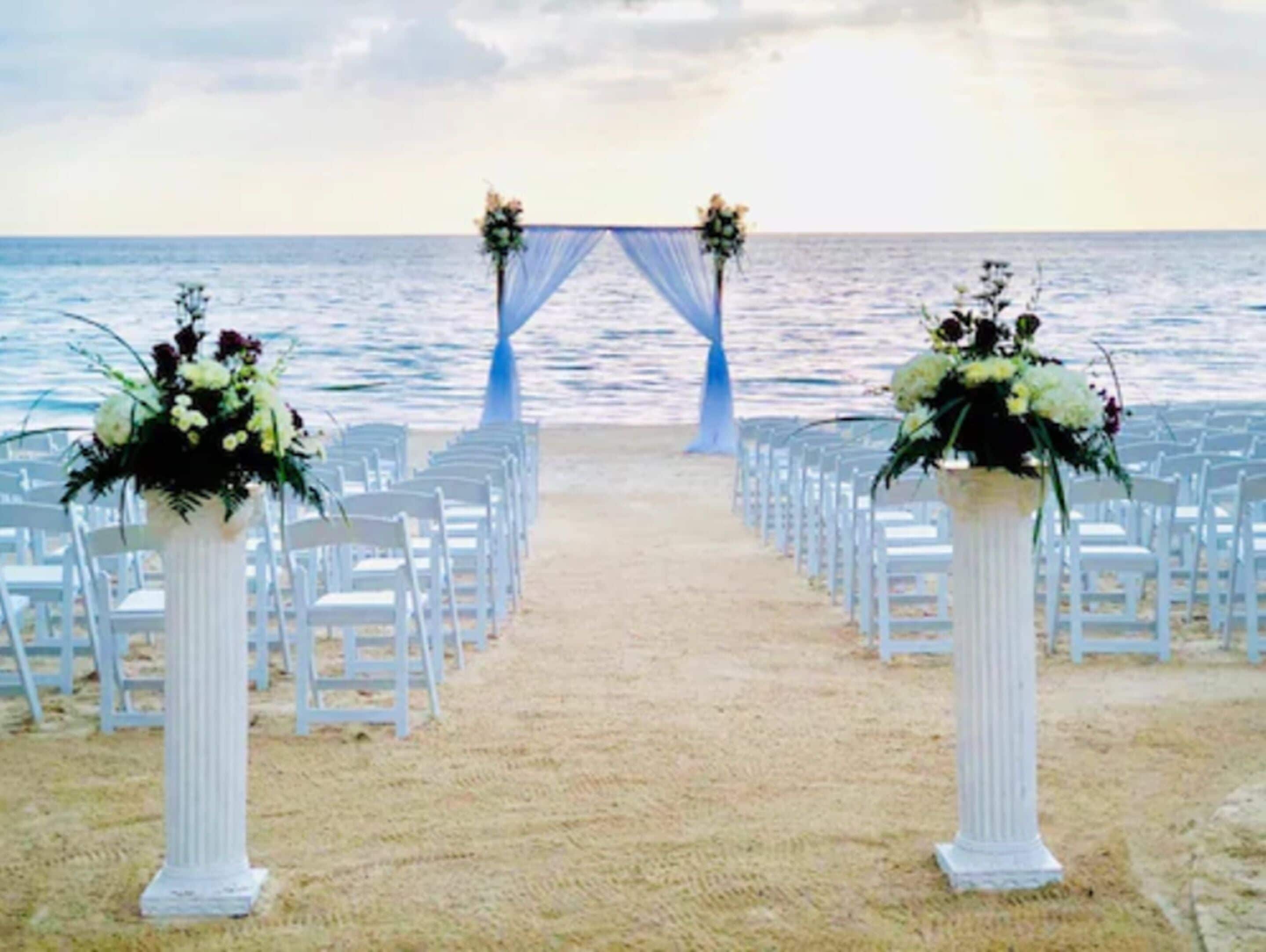 outdoor wedding area