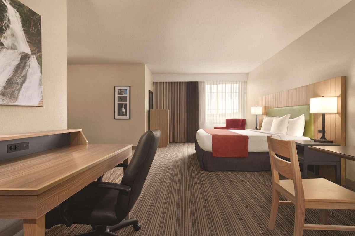 Premium bedding, down duvets, pillow-top beds, desk