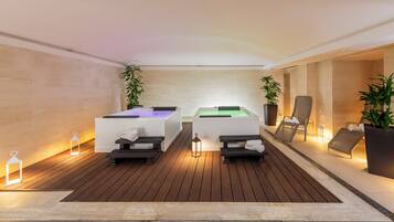 Bastu, bubbelpool, kroppsbehandlingar, hydroterapi och aromaterapi