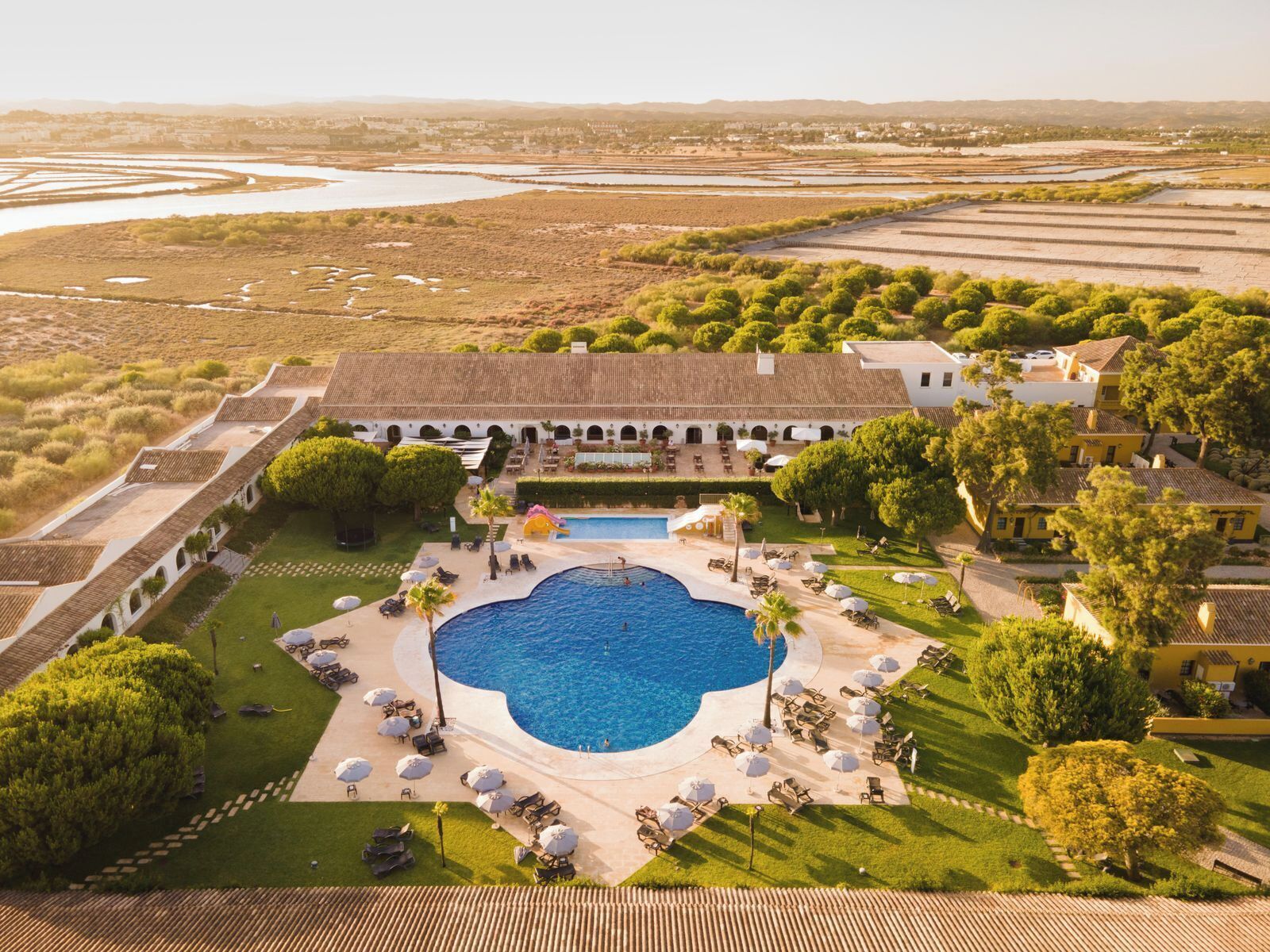 Indoor pool, outdoor pool, sun loungers