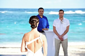 Outdoor wedding area