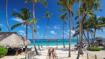 On the beach, scuba diving, beach volleyball, 2 beach bars