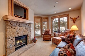 Condo, 1 Bedroom | Living room | Fireplace - Park Avenue Lofts by Great Western Lodging (Breckenridge)