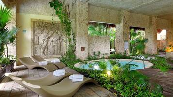 Couples treatment rooms, sauna, hot tub, steam room, Turkish bath
