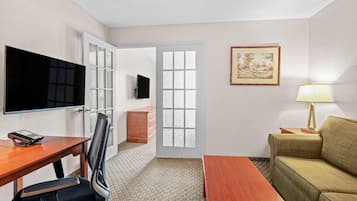 Suite, 1 King Bed, Non Smoking | Desk, iron/ironing board, free WiFi, bed sheets