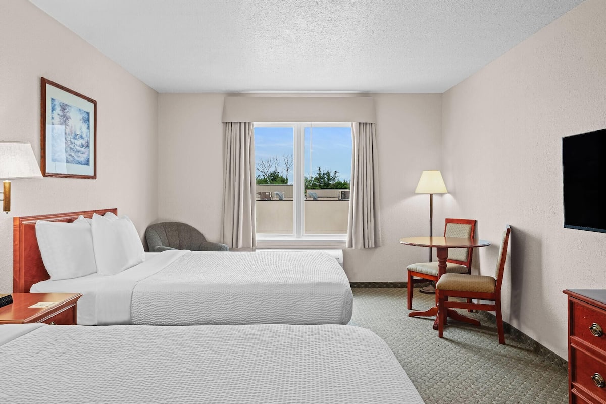 Room, 2 Queen Beds, Non Smoking | Desk, iron/ironing board, free WiFi, bed sheets