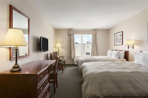 Room, 2 Queen Beds, Non Smoking | Desk, iron/ironing board, free WiFi, bed sheets
