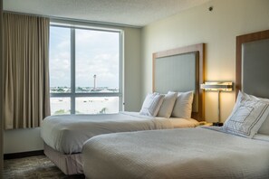 Suite, 2 Double Beds | In-room safe, desk, laptop workspace, blackout drapes