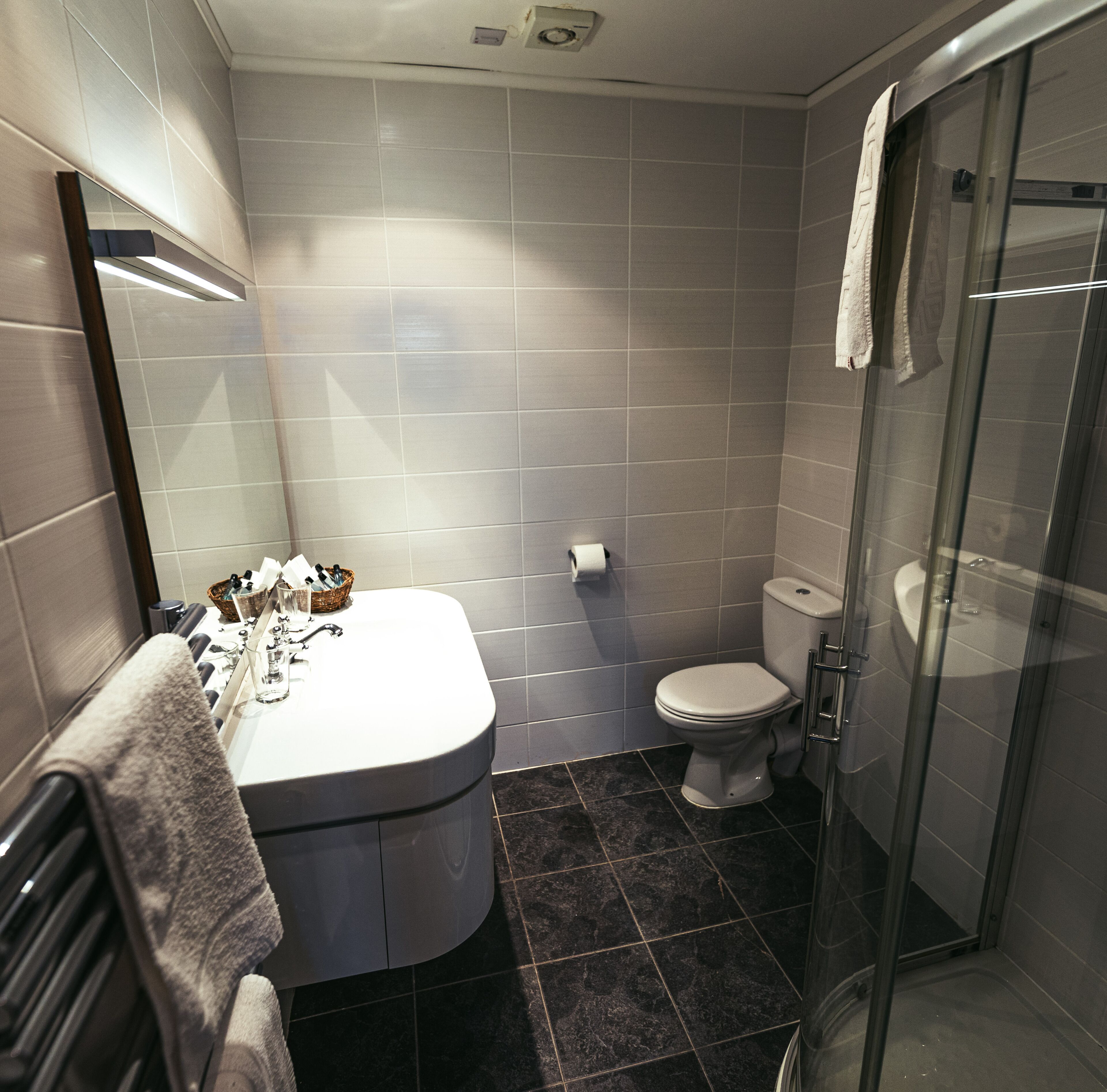 standard double room single use, 1 large single bed | bathroom | free toiletries, hair dryer, towels