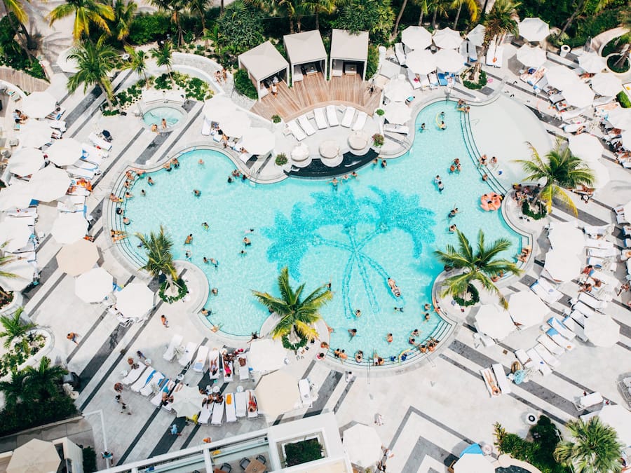 Outdoor pool, pool cabanas (surcharge), pool umbrellas