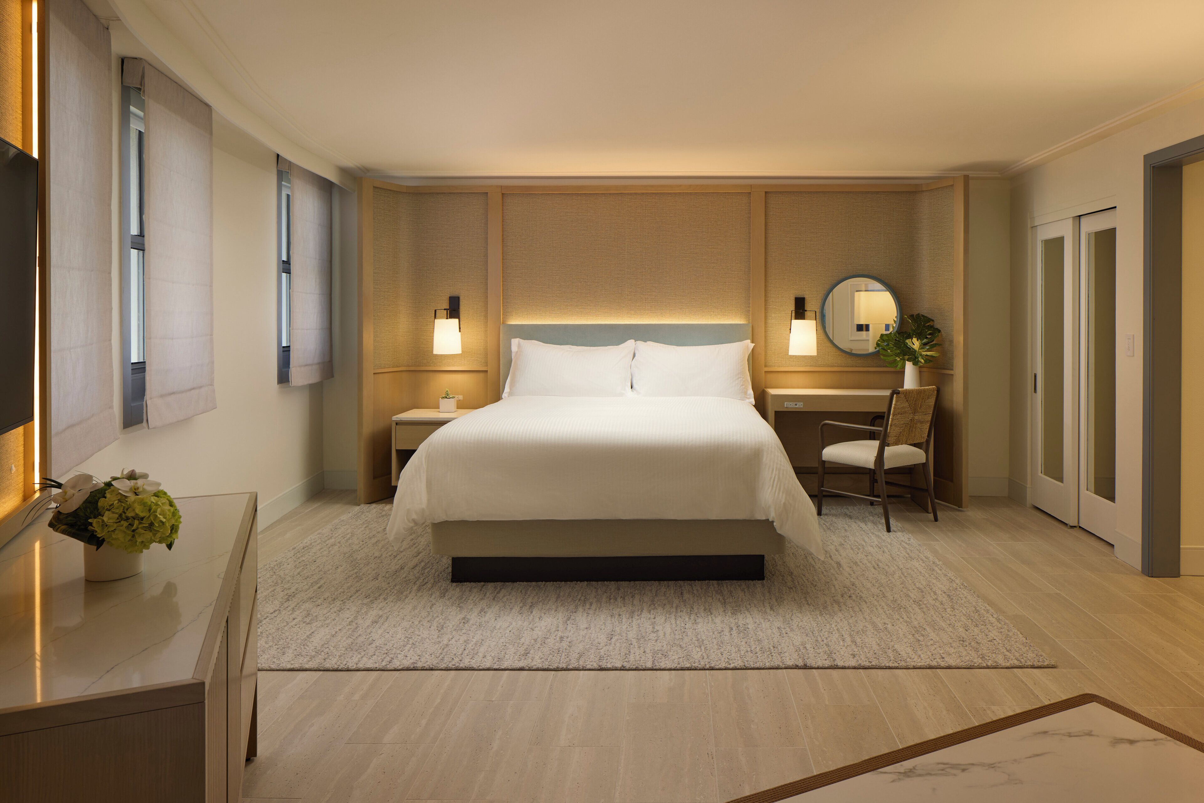 Suite estudio, vista a la ciudad (Skyline View) | 1 habitación, ropa de cama de alta calidad y edredón 